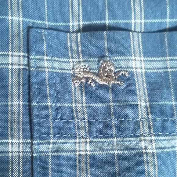 Bruno St-Hilaire Blue Men's Short sleeves Plaid Shirt 100% Cotton Size M - Picture 3 of 5